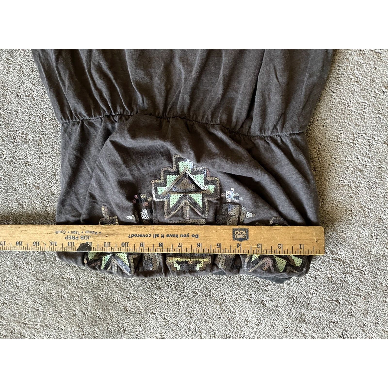 Express Express Strapless Knit Dress Hi-Low Aztec Sequin Taupe Size S Small Shirt Dress Womens Size S / US 4 / IT 40 - 5 Thumbnail