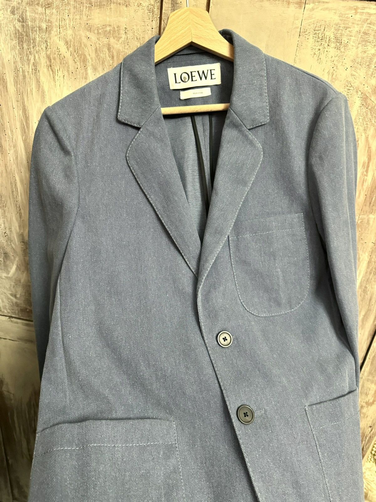 Loewe Loewe fitted blue denim blazer jacket 46 Size US S / EU 44-46 / 1 - 8 Thumbnail