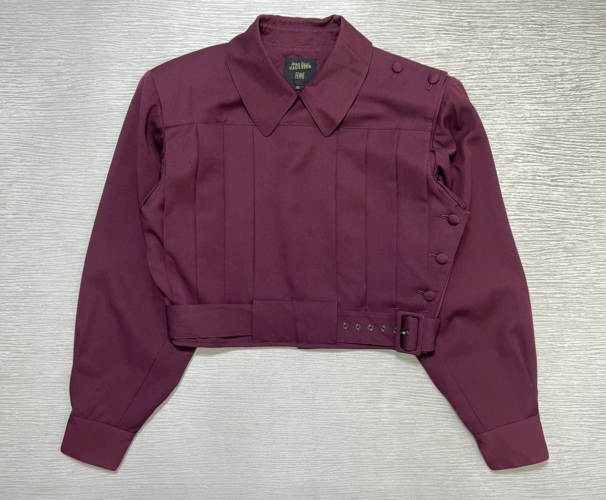 Jean Paul Gaultier 90s Jean Paul Gaultier - Military Belted Cropped Jacket Size S / US 4 / IT 40 - 1 Thumbnail