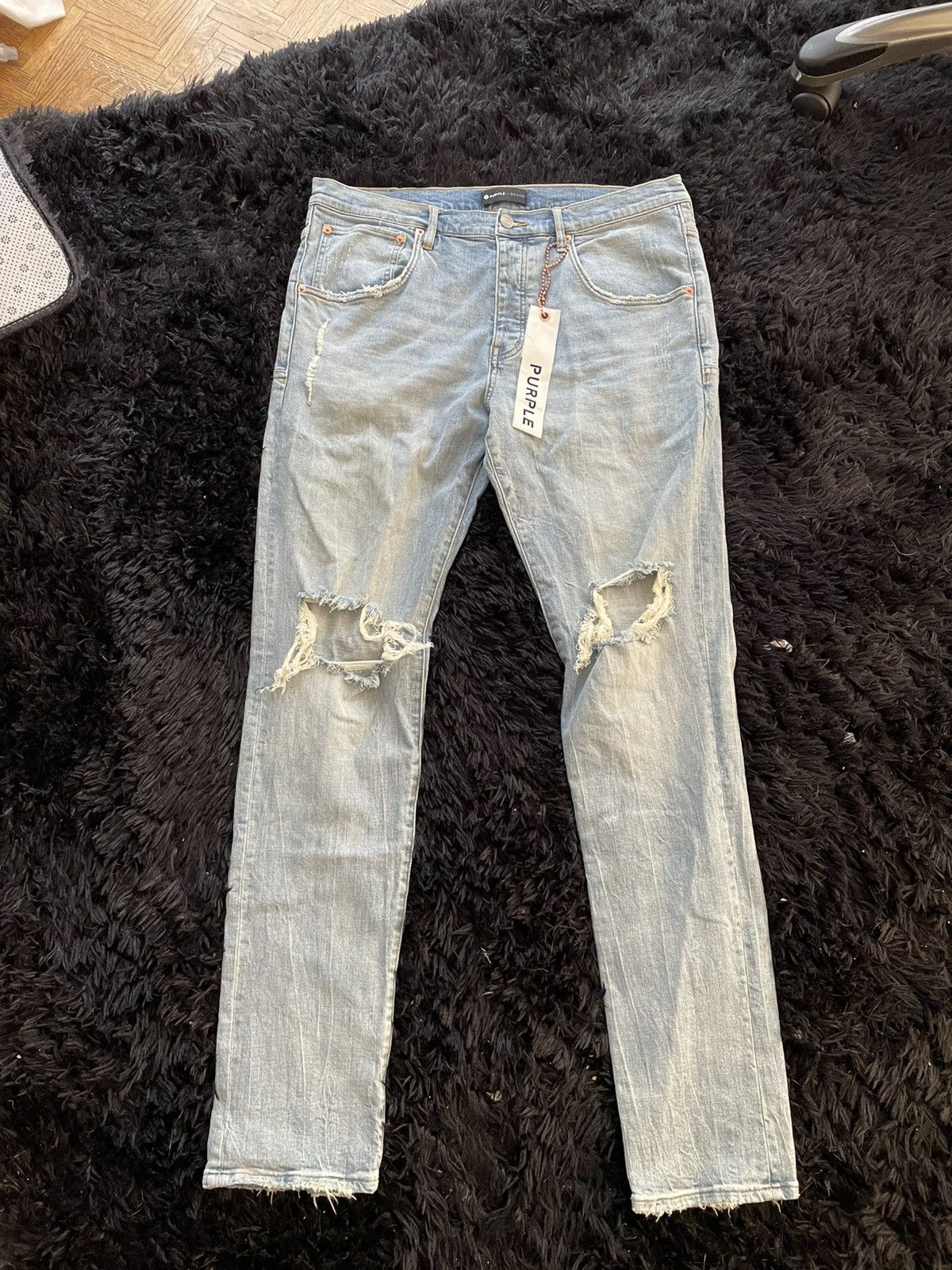 Purple Brand Purple Brand Distressed Blue Denim Size US 38 / EU 54 - 1 Thumbnail