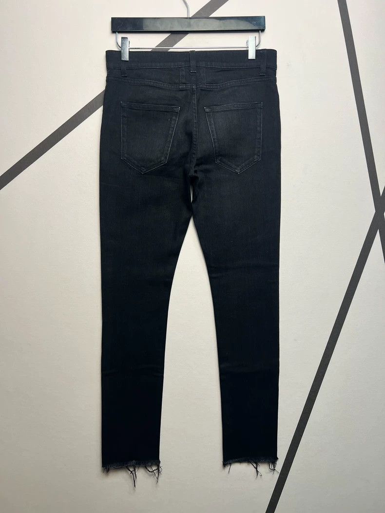 Saint Laurent Paris Saint laurent 16 Spring/Summer Fringed Raw Edge Black Jeans Size US 30 / EU 46 - 2 Thumbnail