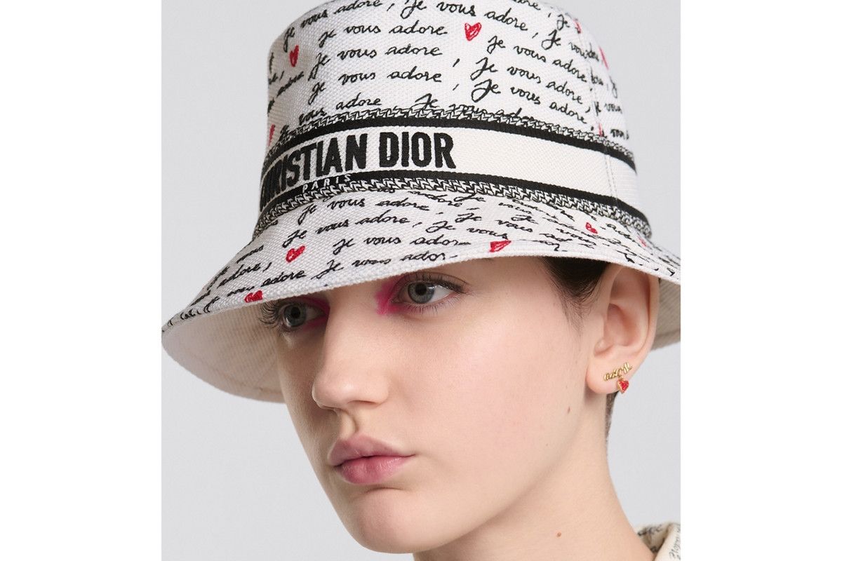 Dior o1bcso1str0226 Size:OS/Small-Brim Bucket Hat in White/Black Size ONE SIZE - 6 Thumbnail