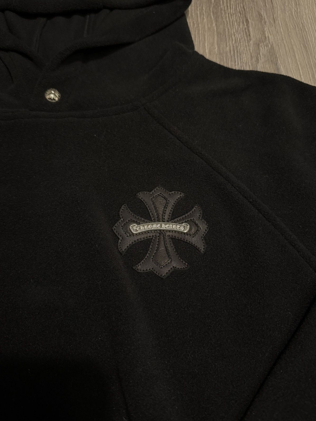 Chrome Hearts Chrome Hearts Leather Patch Fleece Pullover Size US L / EU 52-54 / 3 - 2 Thumbnail