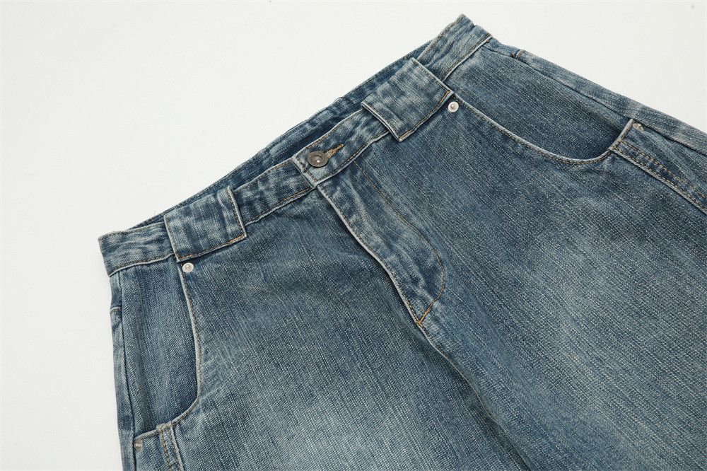 Japanese Brand × Jean Men's American street tie-dye patchwork distressed jeans Size US 32 / EU 48 - 4 Thumbnail