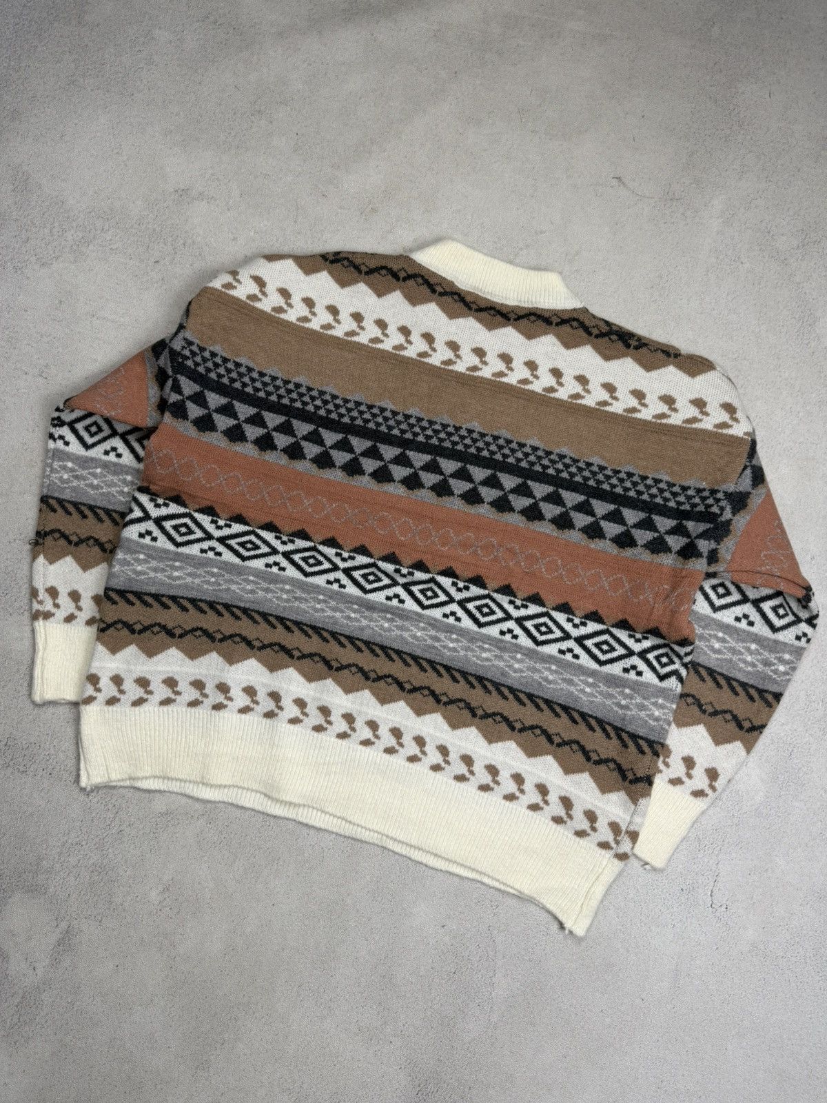 Vintage Vintage Geometric Knit Sweater Aztec Pattern Retro Fair Isle Size US S / EU 44-46 / 1 - 2 Thumbnail