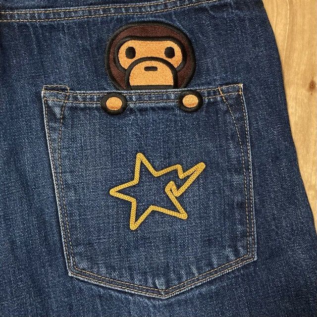 Bape BAPE STA Milo Embroidered Denim Pants a bathing ape ★size M Size US 32 / EU 48 - 5 Thumbnail