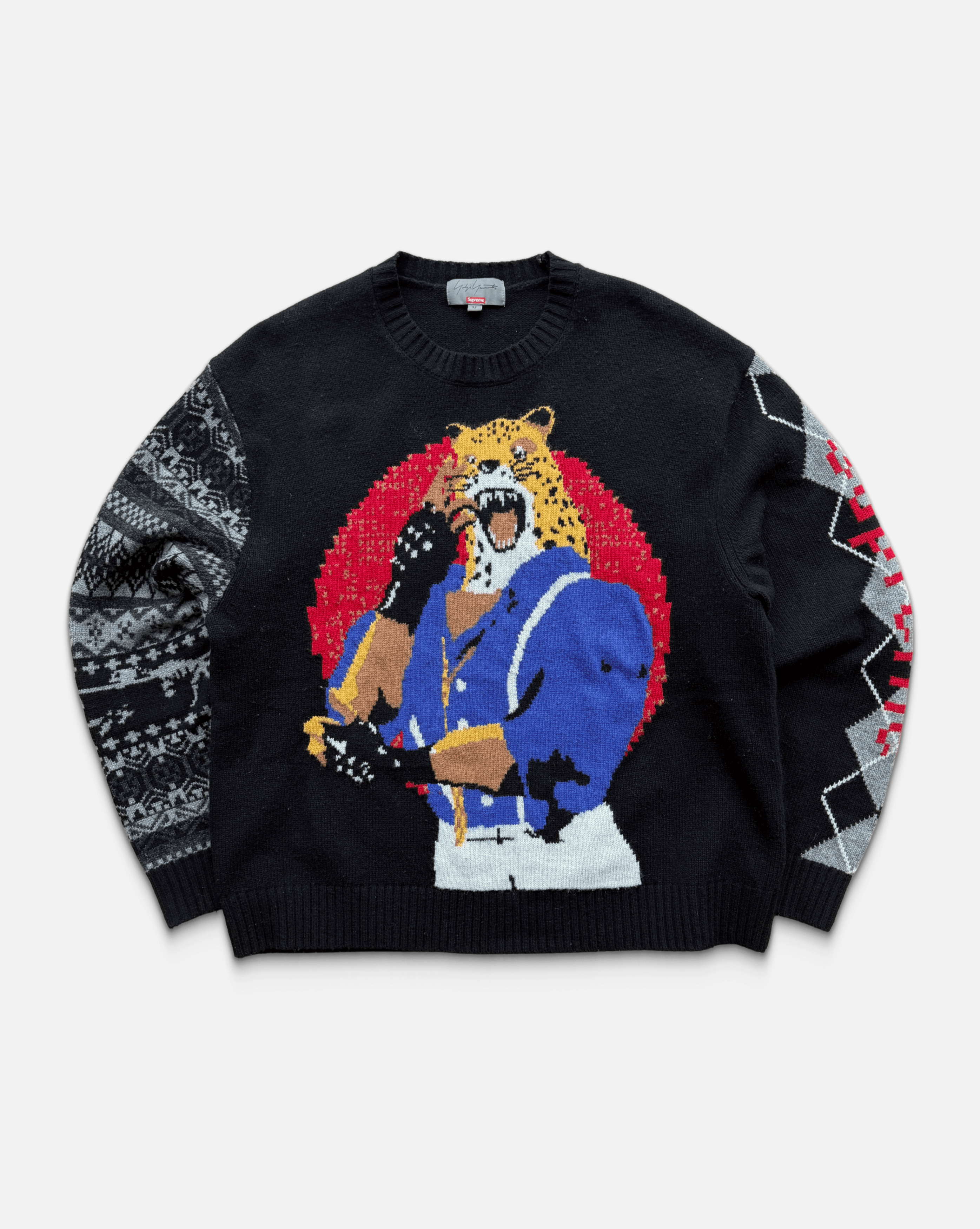 Supreme × Yohji Yamamoto Supreme x Yohji Yamamoto Tekken King Knit Sweater Size US M / EU 48-50 / 2 - 1 Thumbnail