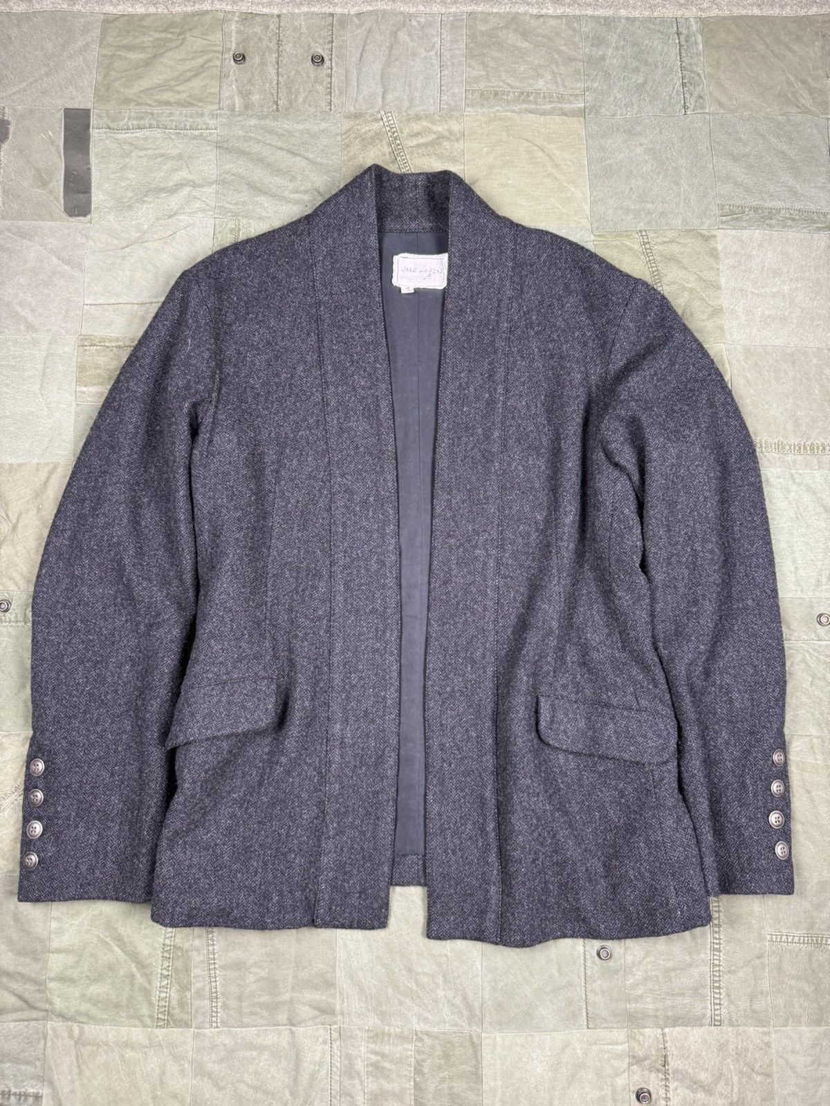 Greg Lauren Charcoal Herringbone Kimono Ollie Size US L / EU 52-54 / 3 - 1 Thumbnail