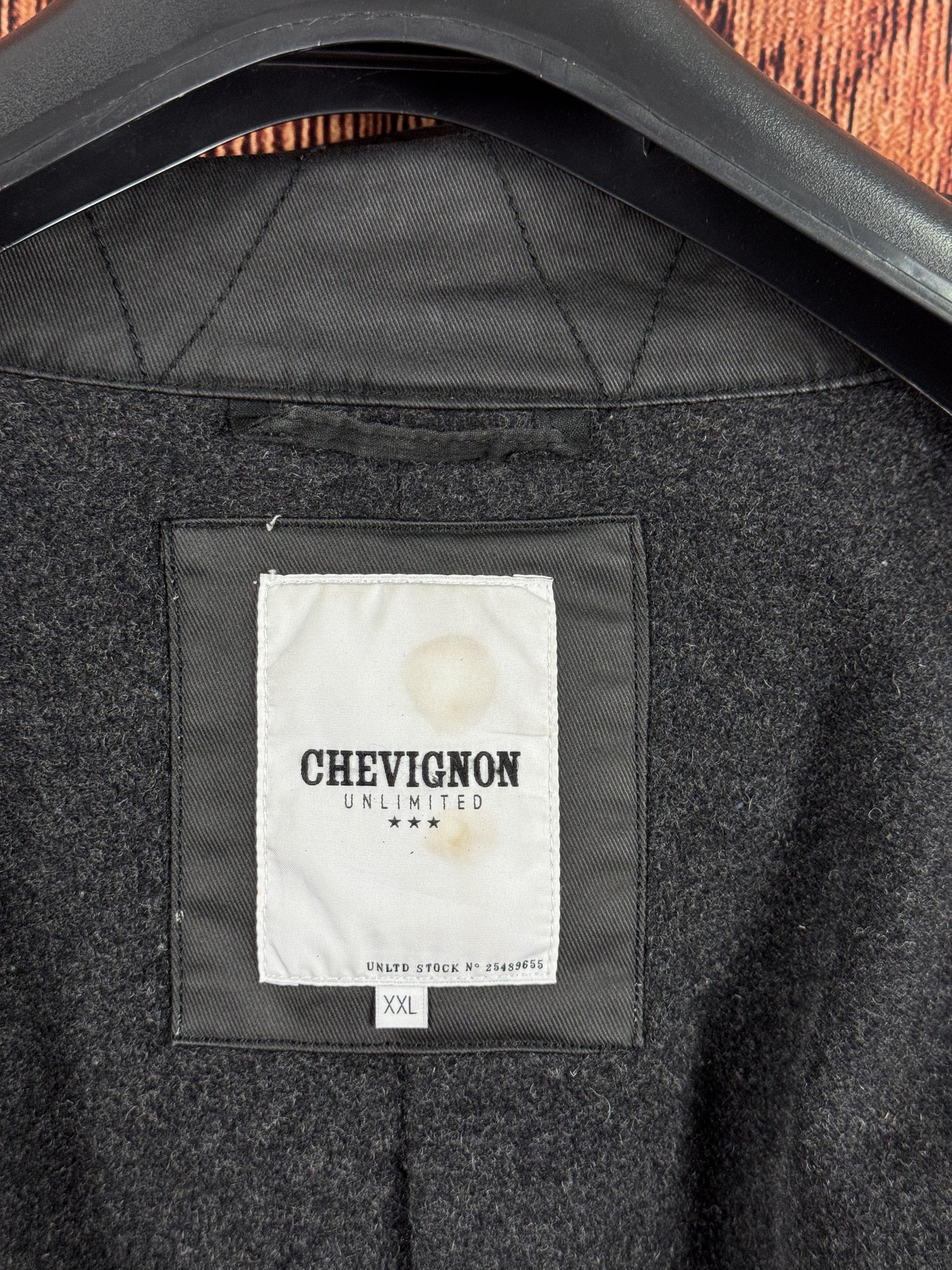 Chevignon CHEVIGNON Unlimited Double Breasted Black Coat Jacket Size US XXL / EU 58 / 5 - 8 Thumbnail