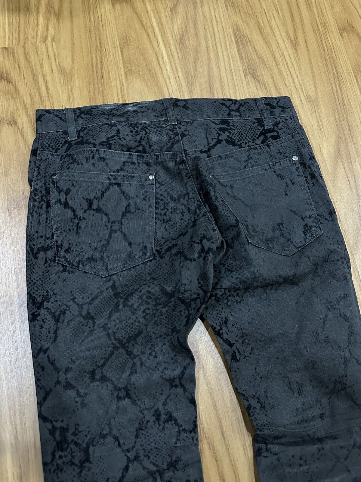 Semantic Design Python Woven Flared Jeans