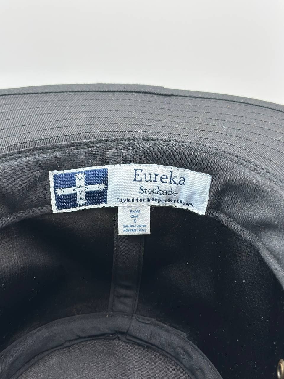 Designer Eureka Stockade EH065 Olive Leather Outback Bush Hat Small Size ONE SIZE - 8 Thumbnail