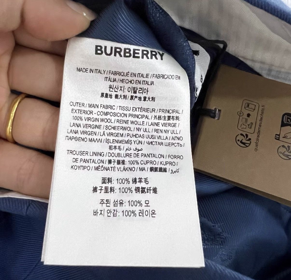 Burberry Burberry Blue Wide-leg Trousers J41 Size US 34 / EU 50 - 5 Thumbnail