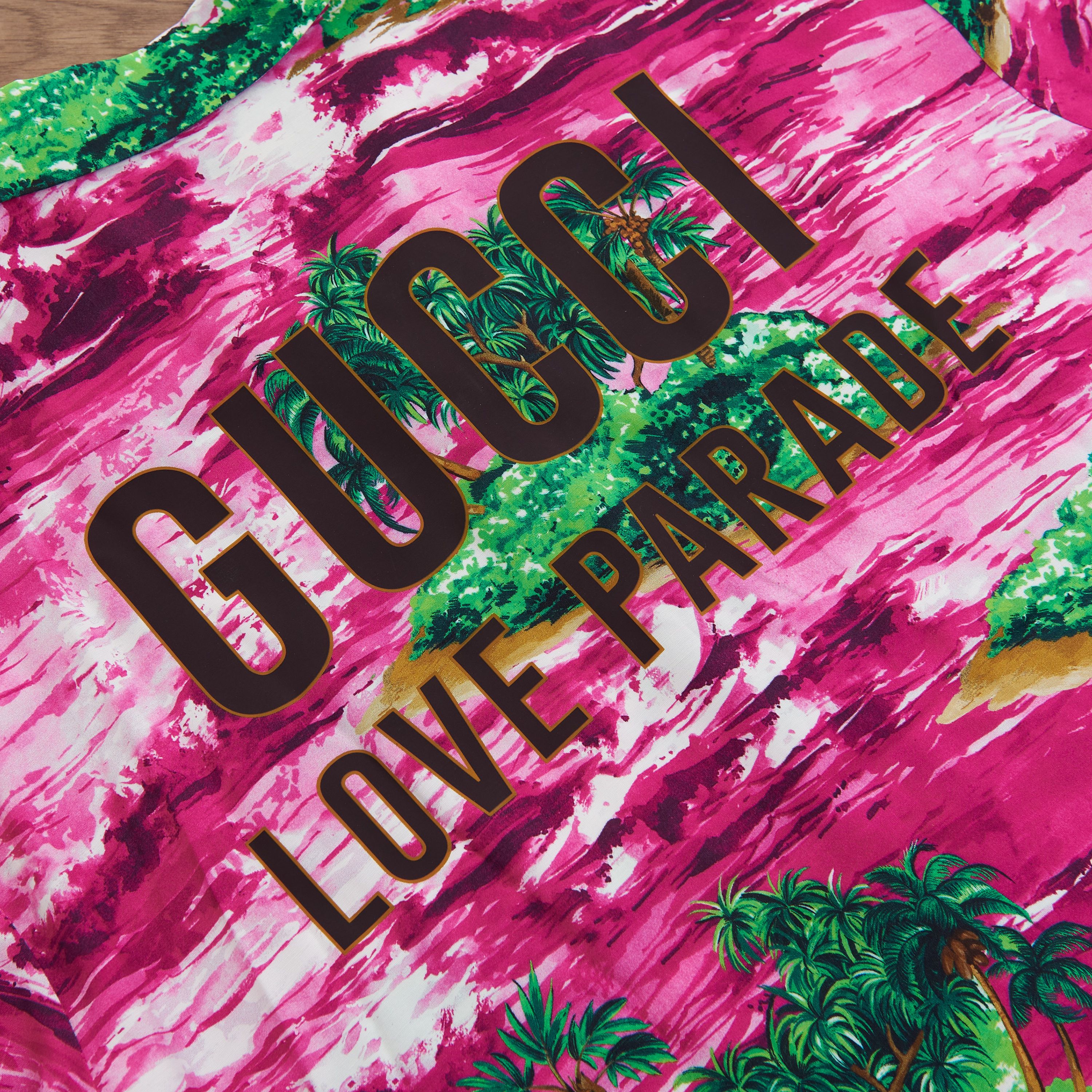 Gucci Multicolor Viscose Bowling Shirt With Island Print Size US S / EU 44-46 / 1 - 10 Thumbnail