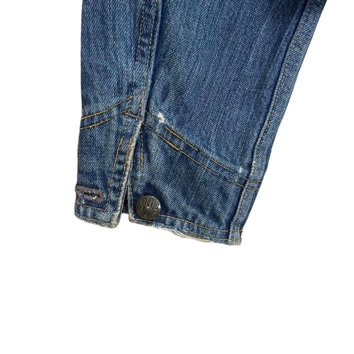 Blue Blue Japan × Indigo × Japanese Brand Vintage 90s Blue Blue Denim Jacket Size S / US 4 / IT 40 - 12 Thumbnail