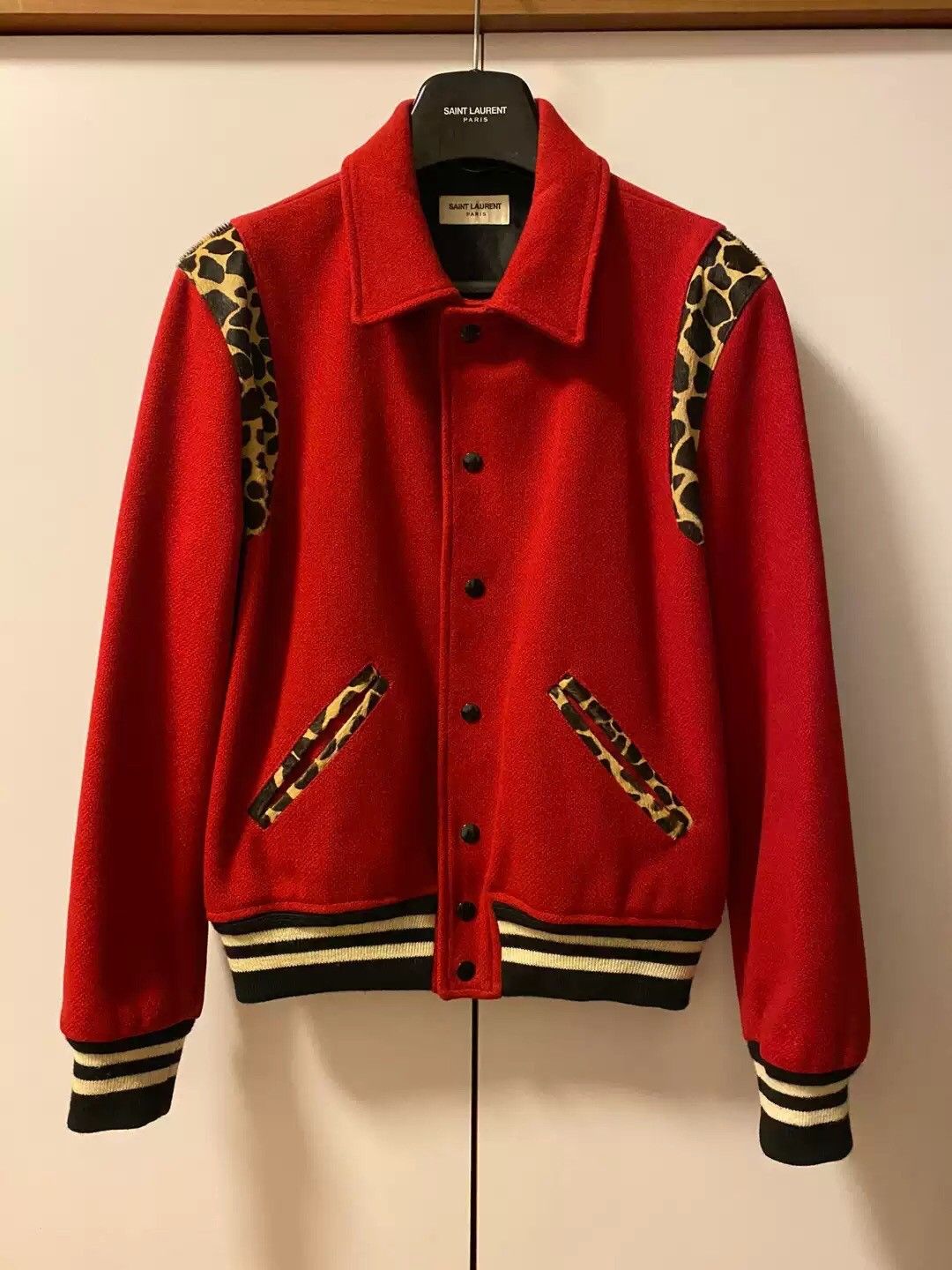 Saint Laurent Paris saint laurent Red Leopard Jacket | Grailed