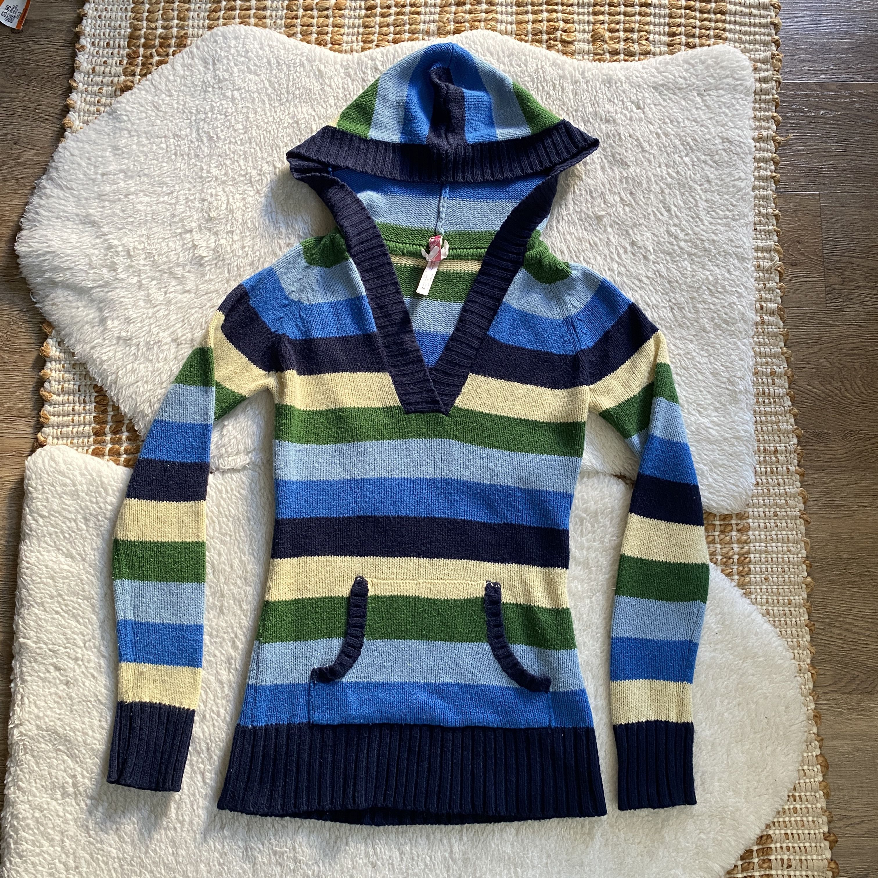 Other Y2K Striped Hoodie Sweater Women’s Medium Cozy Knit Size M / US 6-8 / IT 42-44 - 11 Thumbnail