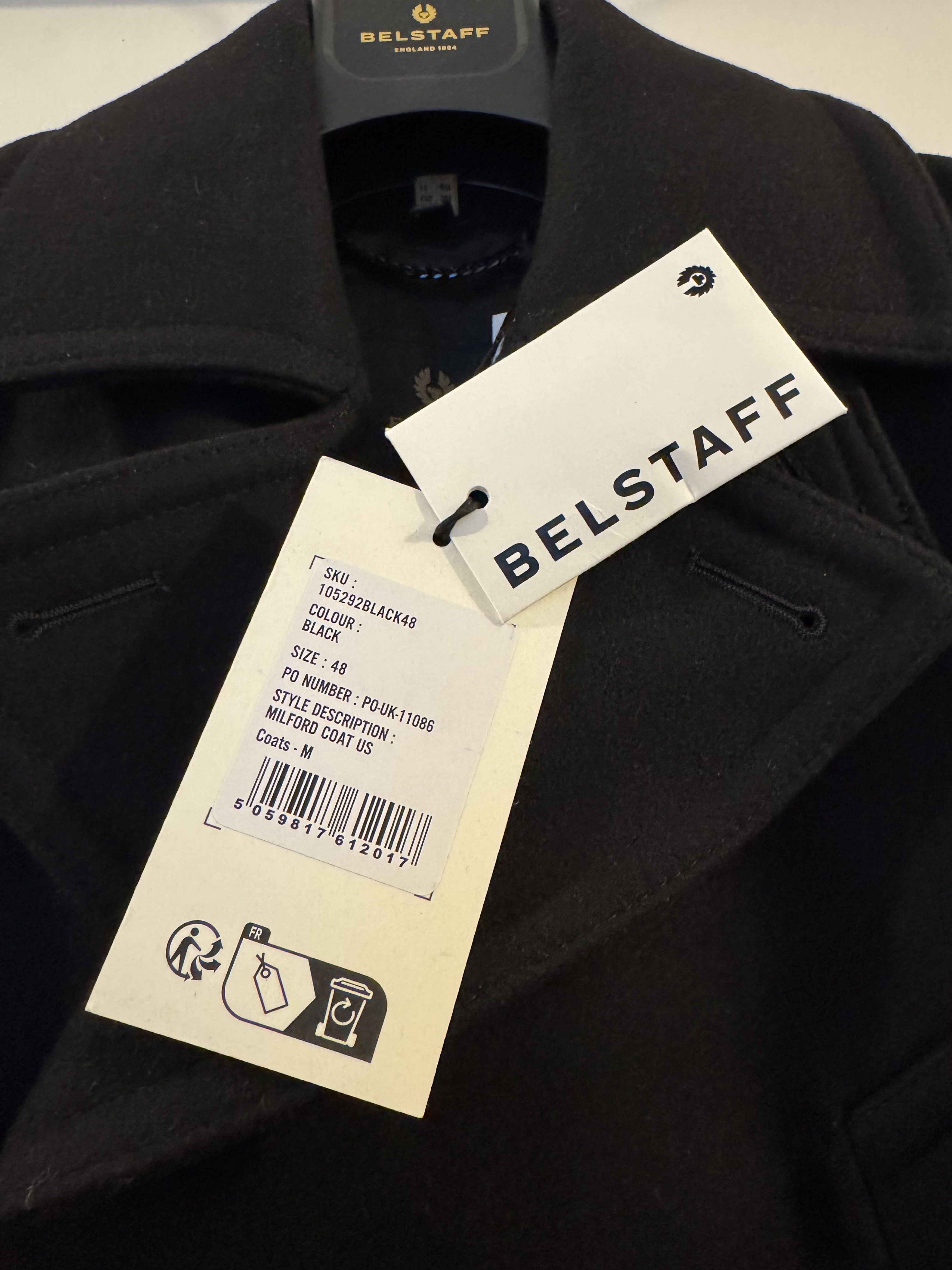 Belstaff New with Tags (NWT) - Belstaff - Milford Coat - Black - IT48 Size US M / EU 48-50 / 2 - 4 Thumbnail
