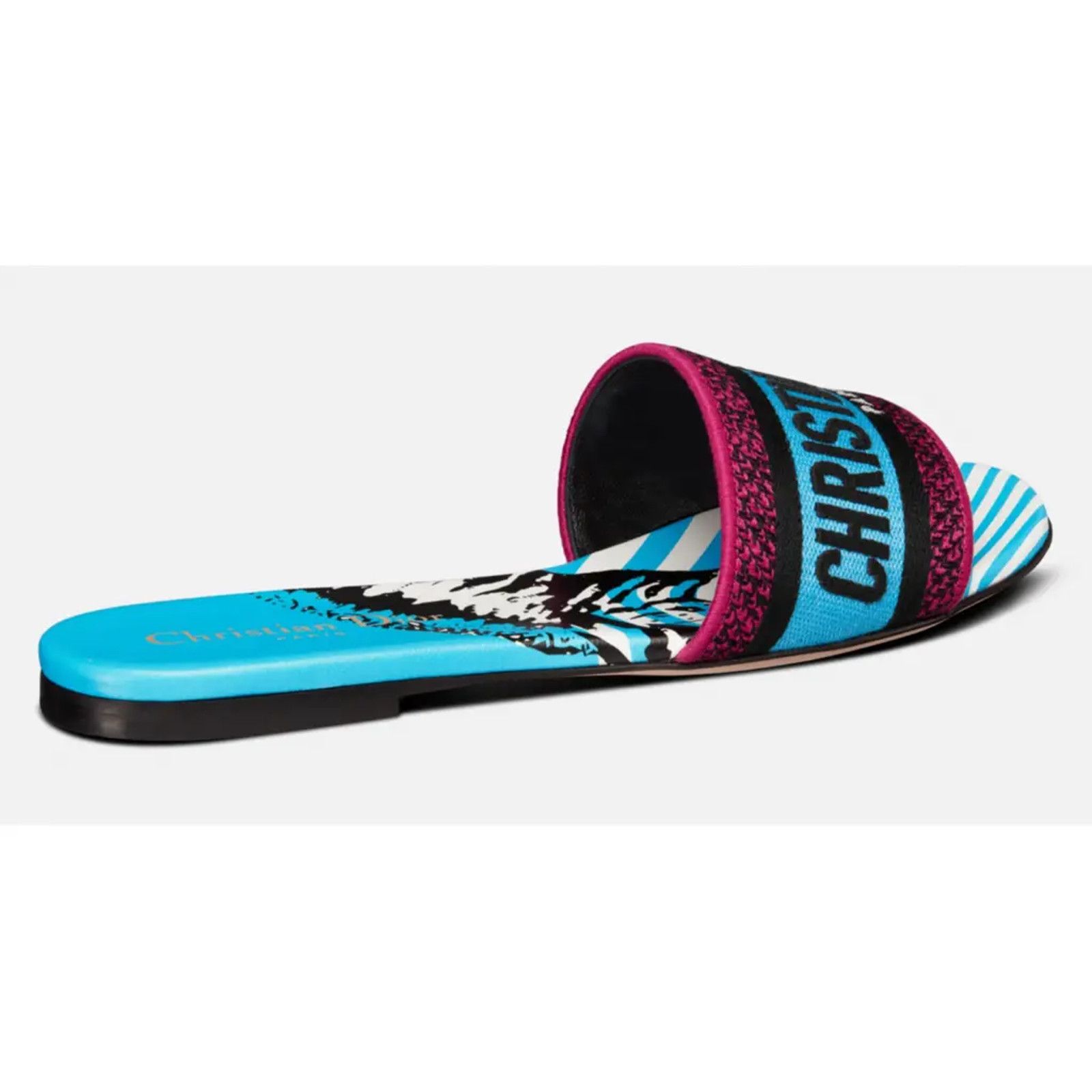 Dior Christian Dior Dway D Jungle Blue Black Embroidered Size US 6 / IT 36 - 10 Thumbnail