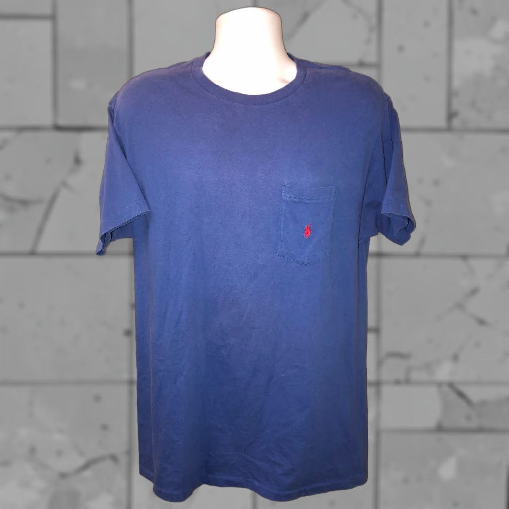 Polo Ralph Lauren VINTAGE Polo Ralph Lauren T-Shirt Men Short Sleeve Basic Tee Size M Blue Size US M / EU 48-50 / 2 - 1 Thumbnail