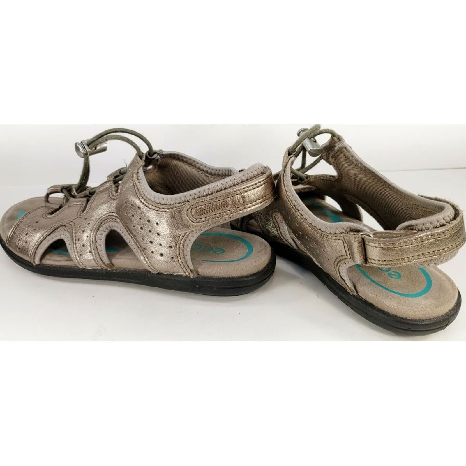 Ecco ECCO Gladiator Womens Pewter Toggle Metallic Slingback Sandals Size Size US 5.5 / IT 35.5 - 6 Thumbnail