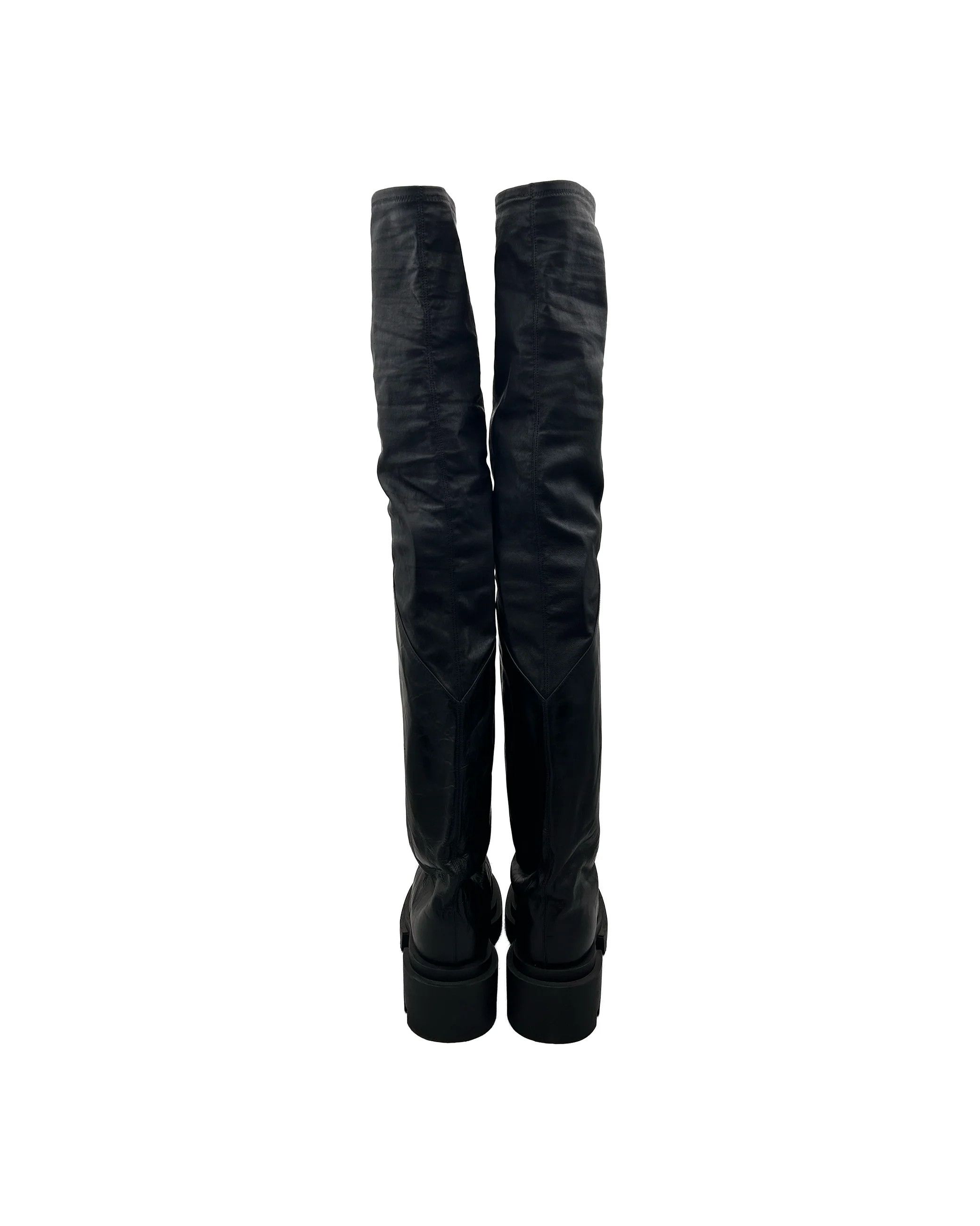 Rick Owens Bogun 78mm Leather Flared Boots Size US 9 / EU 42 - 4 Thumbnail
