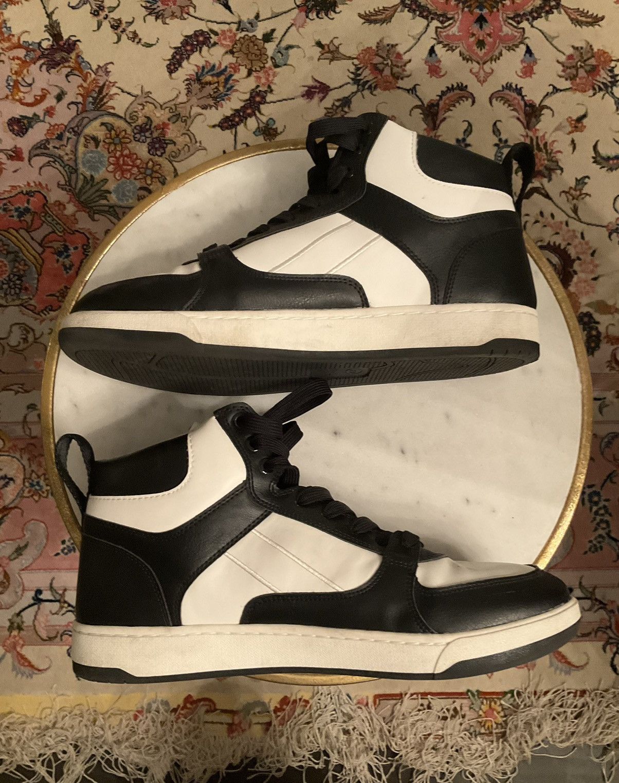 H&M H&M Black and White High Top Sneakers Size US 10.5 / EU 43-44 - 4 Thumbnail
