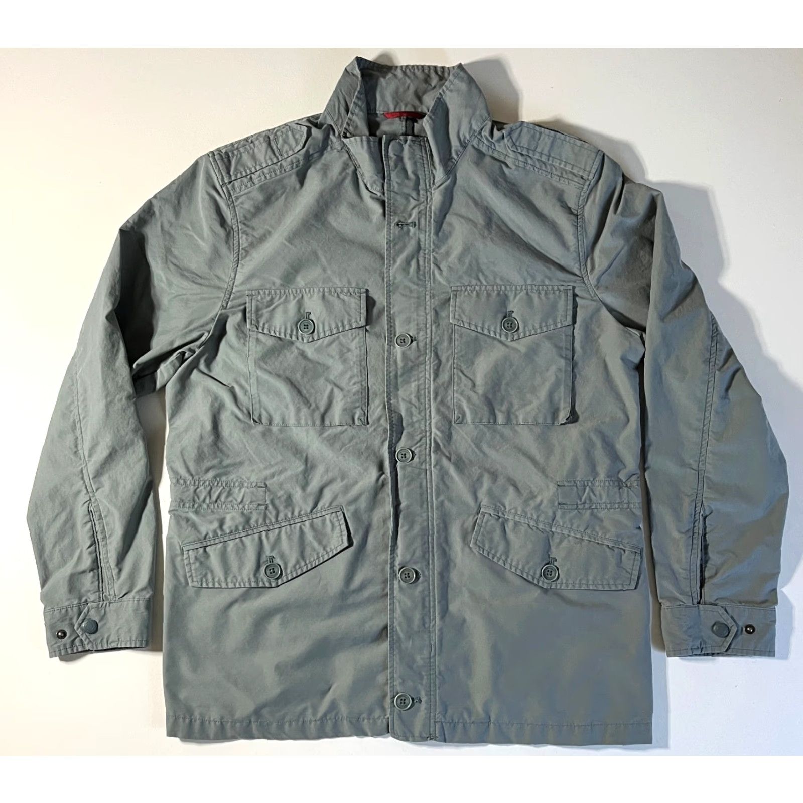 UNTUCKit VINTAGE UNTUCKit Vintner Field Jacket 40865 Men’s XL Gray Lightweight Pockets Canvas Cotton Blend Zip Button Fall Spring Mens Size US XL / EU 56 / 4 - 4 Thumbnail