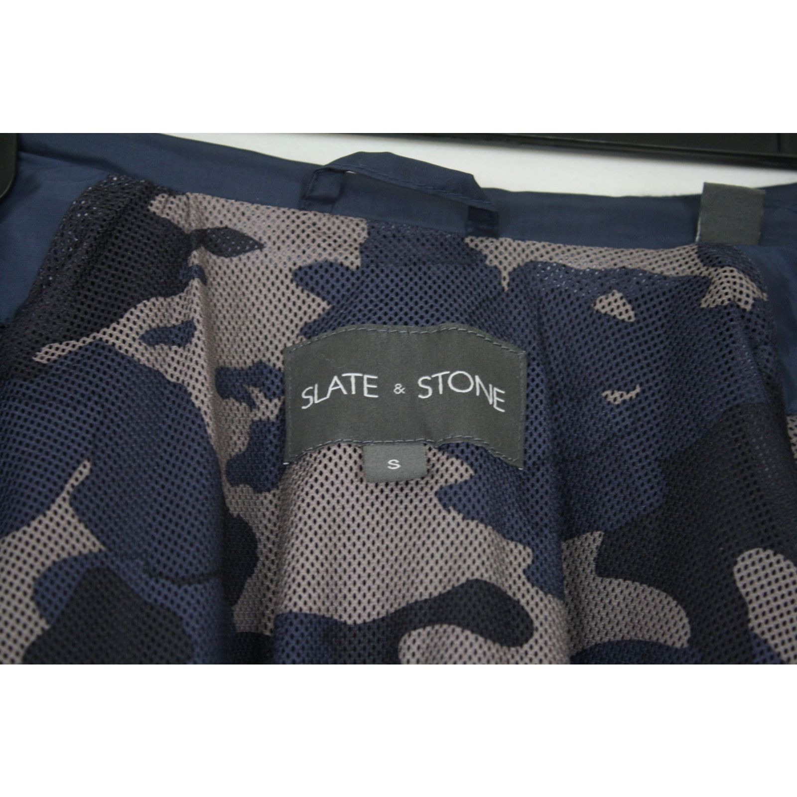 Slate & Stone Slate & Stone Navy Blue Collared Snap Up Windbreaker Jacket Size US S / EU 44-46 / 1 - 6 Thumbnail