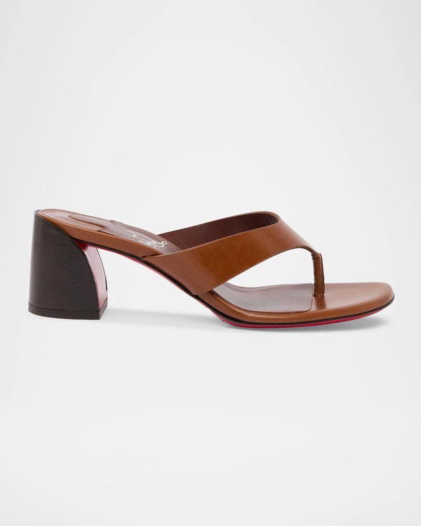 Christian Louboutin os11x0526 55mm Janetonga Leather Block-Heel Sandals Size US 11 / IT 41 - 1 Thumbnail