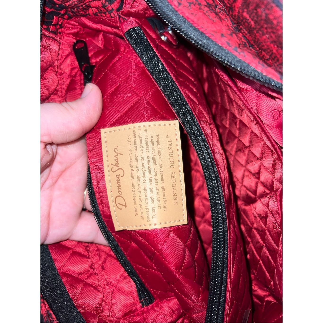 Other Donna Sharp Red And Black Quilted Purse Size ONE SIZE - 8 Thumbnail