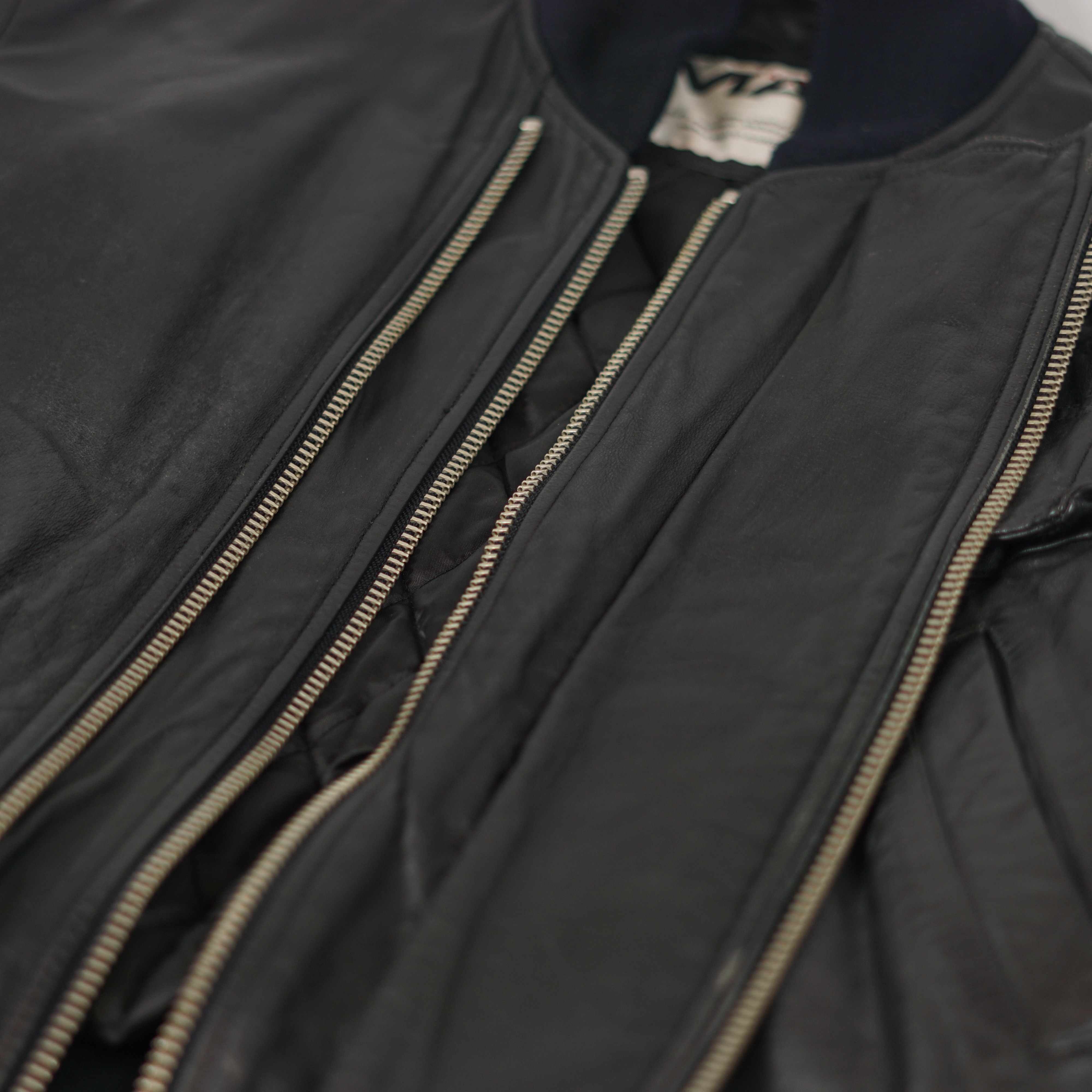 Kansai Yamamoto 90's Kansai Yamamoto / Genuine Leather Bomber Jacket Size US M / EU 48-50 / 2 - 6 Thumbnail