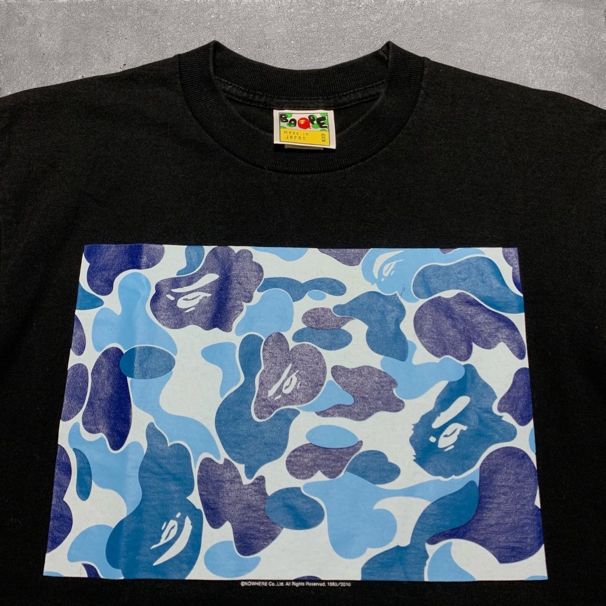 Bape Bape Small Blue ABC Camo Graphic Black Tee Bathing Ape 2010 Size US S / EU 44-46 / 1 - 3 Thumbnail