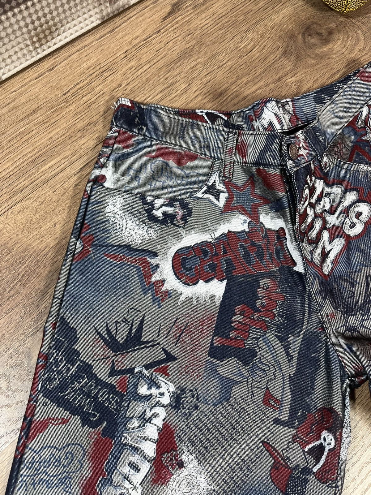 Rap Tees Y2K Wide Leg Graffiti Baggy Skate Vintage Hip Hop Rap Pants Size US 34 / EU 50 - 9 Thumbnail