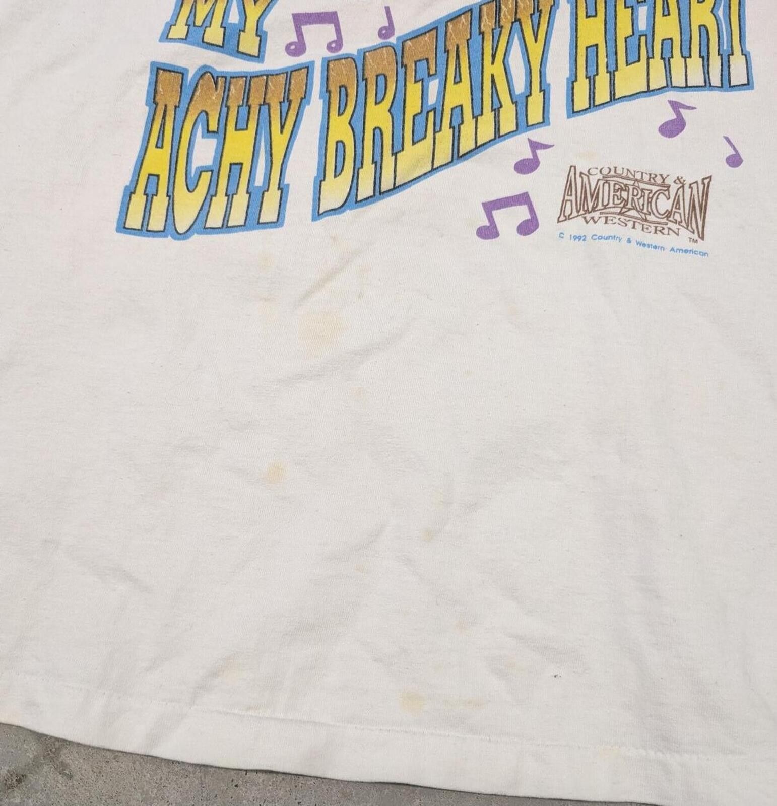 Vintage Vintage Achy Breaky Heart Billy Ray Cyrus Western T-shirt Size US L / EU 52-54 / 3 - 7 Thumbnail
