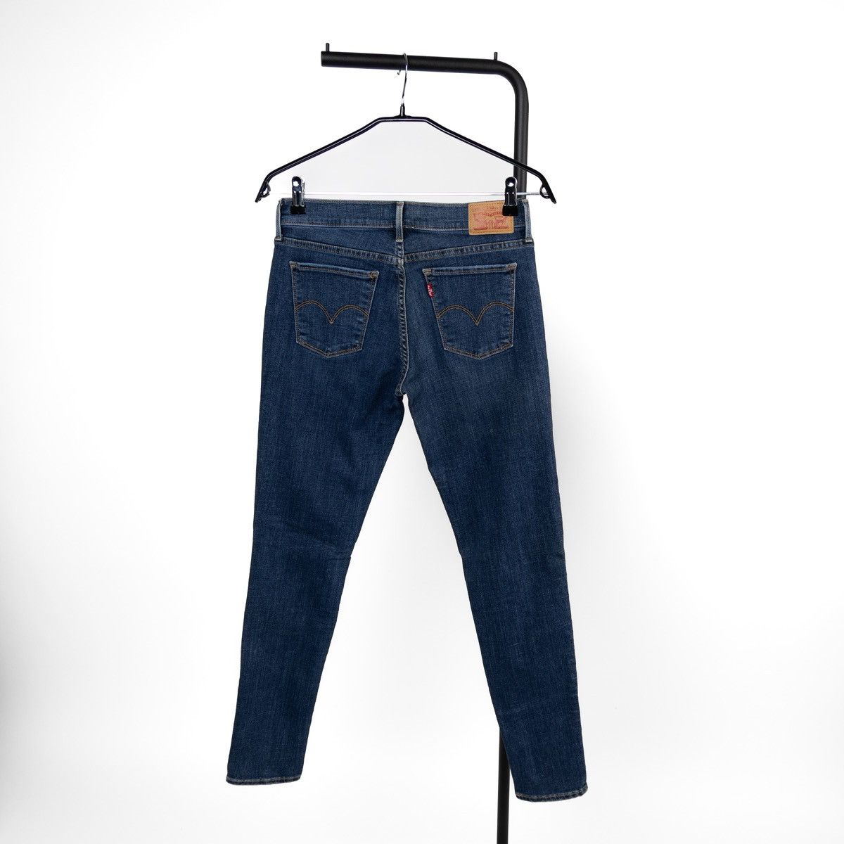 Levi's Levis 710 Super Skinny Womens Jeans Blue Distressed Stretch Size 30" / US 8 / IT 44 - 2 Thumbnail