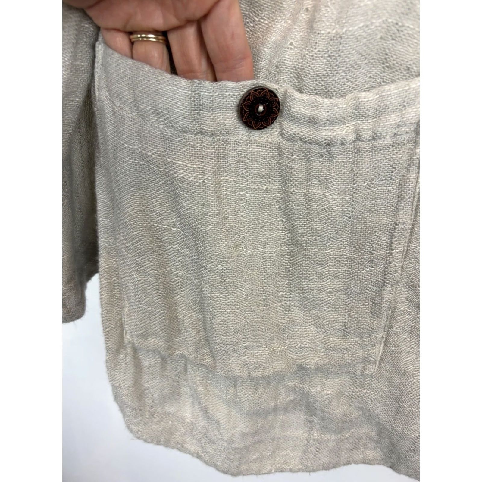 Soft Surroundings Soft Surroundings Top Womens M Beige Cowl Neck Tunic Cozy Cottage Coastal Size M / US 6-8 / IT 42-44 - 5 Thumbnail