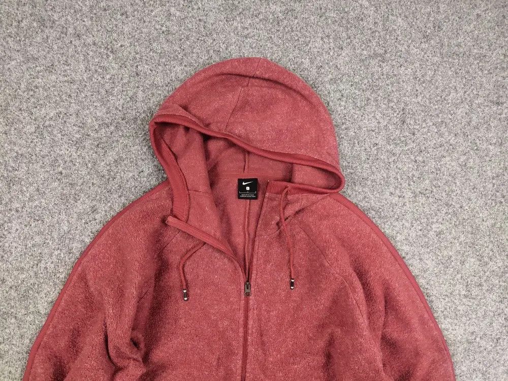 Nike Nike Fleece womens oversized zip-up burgundy Hoodie Size L / US 10 / IT 46 - 2 Thumbnail