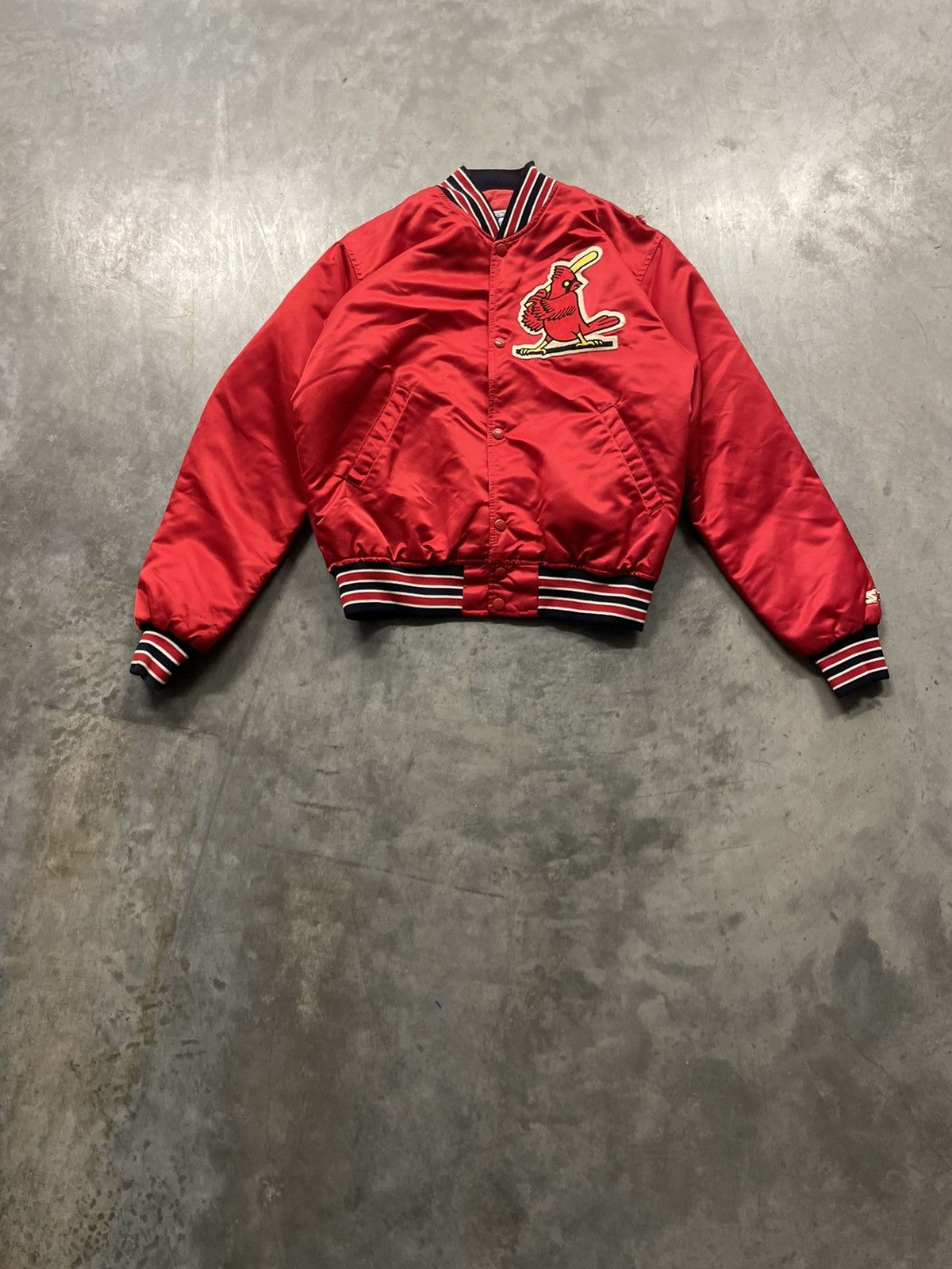 Outlet VTG 80’s St Louis Cardinals MLB Baseball USA Made Starter Satin Bomber Jacket L