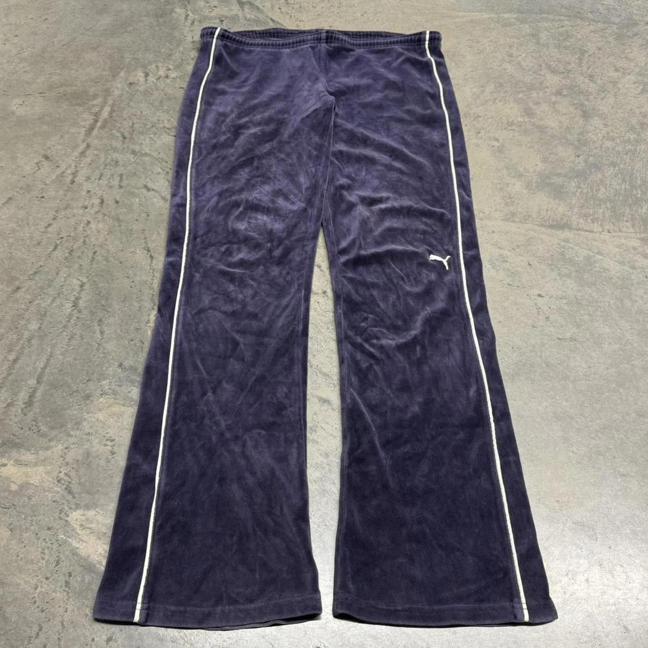 Vintage Vintage 90s Purple Puma Velour Flare Track Pants | Grailed