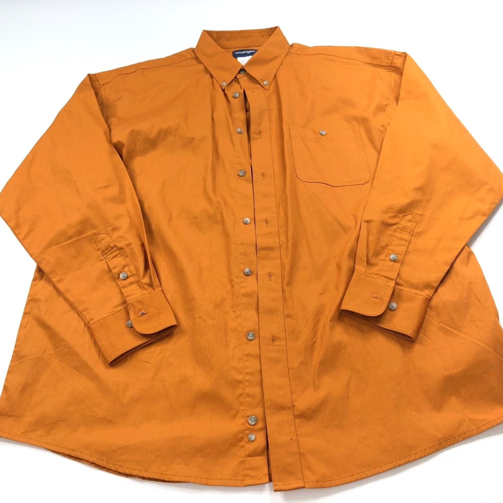 Wrangler VINTAGE Wrangler 2xt TALL 18.5/38 Button Long Sleeve Casual Shirt Orange Rust MINT Size US XXL / EU 58 / 5 - 2 Thumbnail