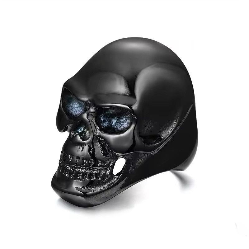 Jewelry × Vintage Black Retro Personality Skull Ring Size ONE SIZE - 1 Thumbnail