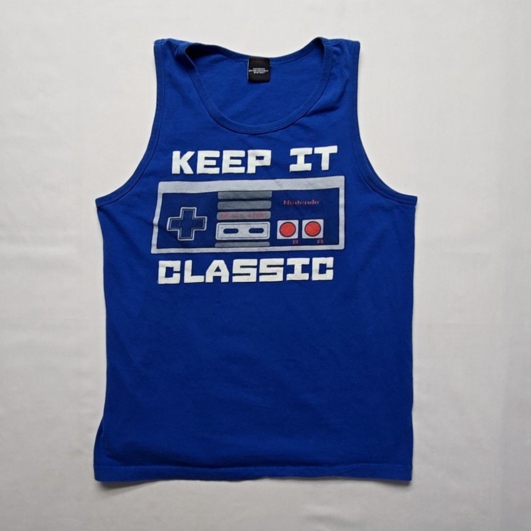 Nintendo Nintendo Keep It Classic Tank Top Blue S Retro Gaming Tank Size US S / EU 44-46 / 1 - 1 Thumbnail