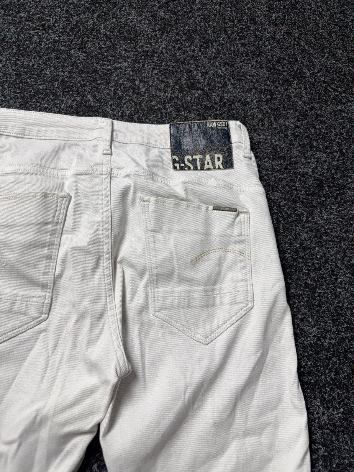 G-Star Avant Garde 00s G-Star RAW White Denim Jeans Slim Tapered Size 30" / US 8 / IT 44 - 17 Thumbnail