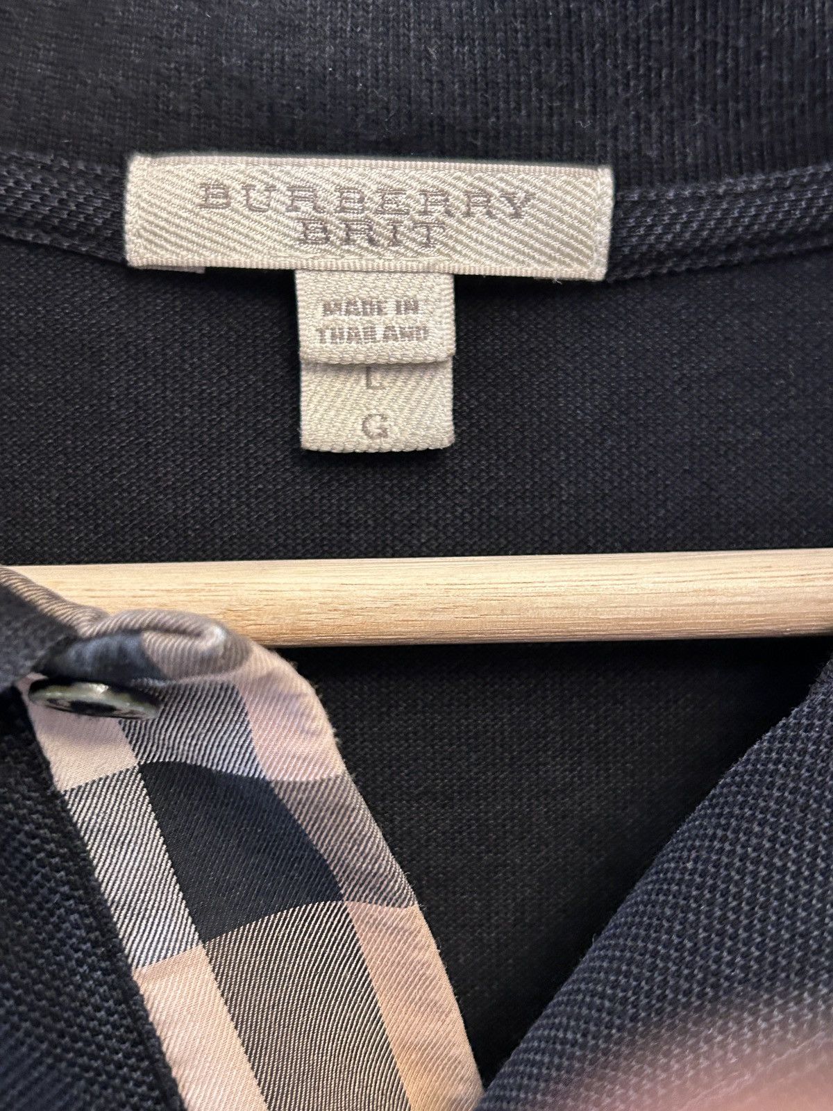 Burberry Burberry cotton piqué polo shirt Nova Check collar large Size US L / EU 52-54 / 3 - 7 Thumbnail