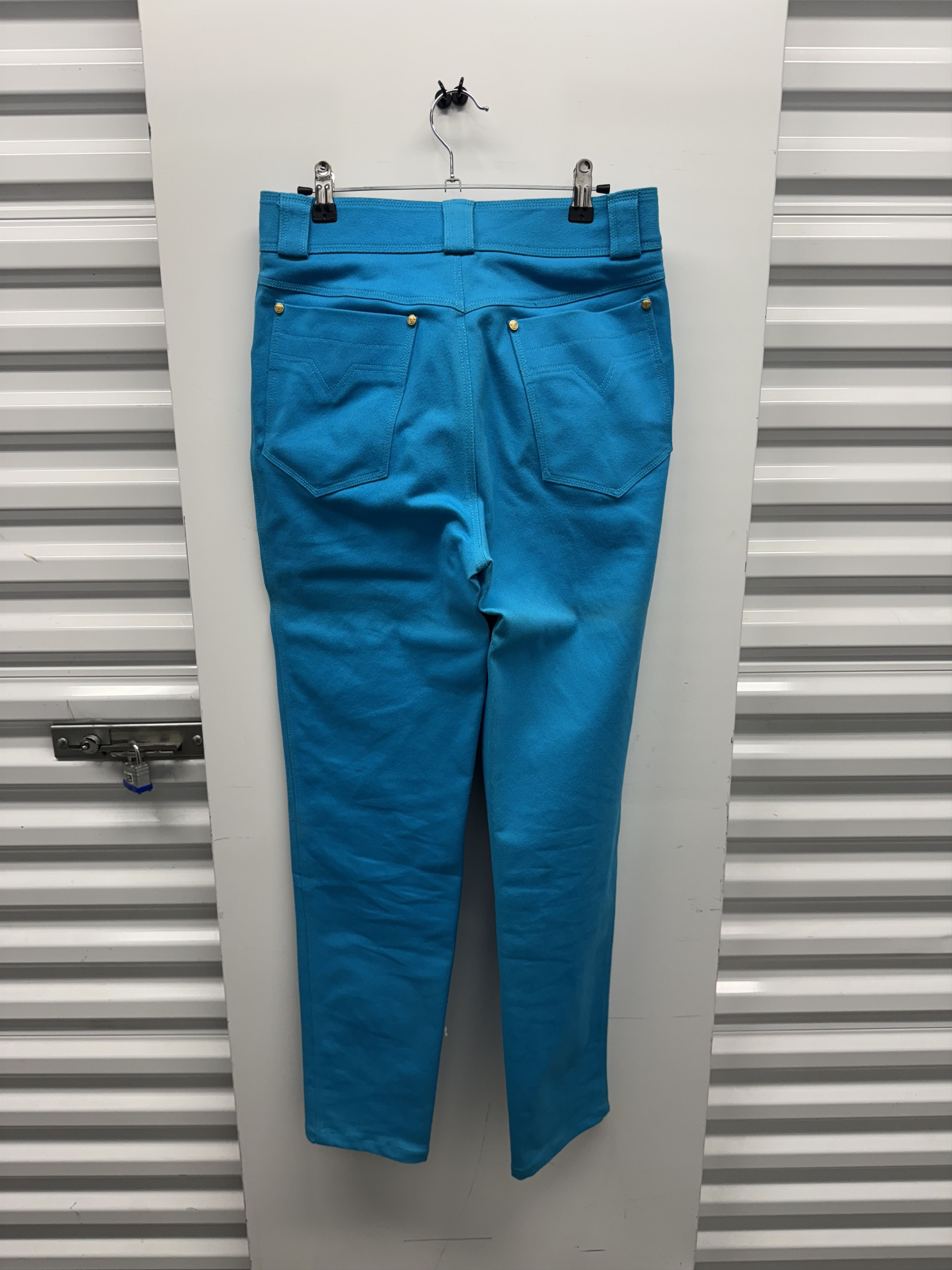 Versace Vintage Gianni Versace Turquoise Jeans Medusa Size US 30 / EU 46 - 2 Thumbnail