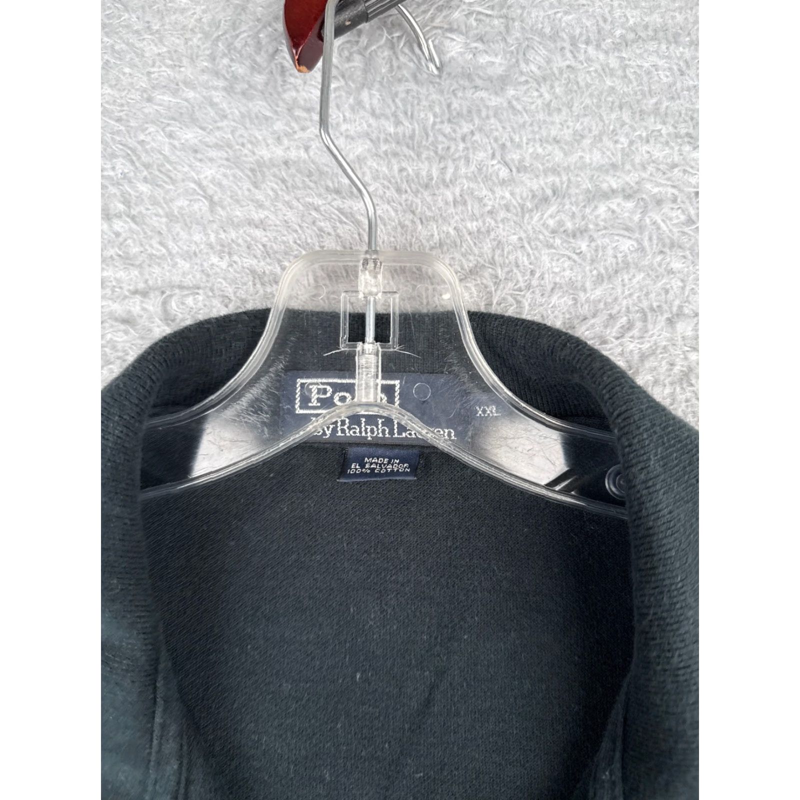 Ralph Lauren VINTAGE Polo Ralph Lauren Shirt Men 2XL Black 100% Cotton Long Sleeve, Polo Shirt, Ralph Lauren, Casual, Golf, 90s Style, Mens Size US XXL / EU 58 / 5 - 7 Thumbnail