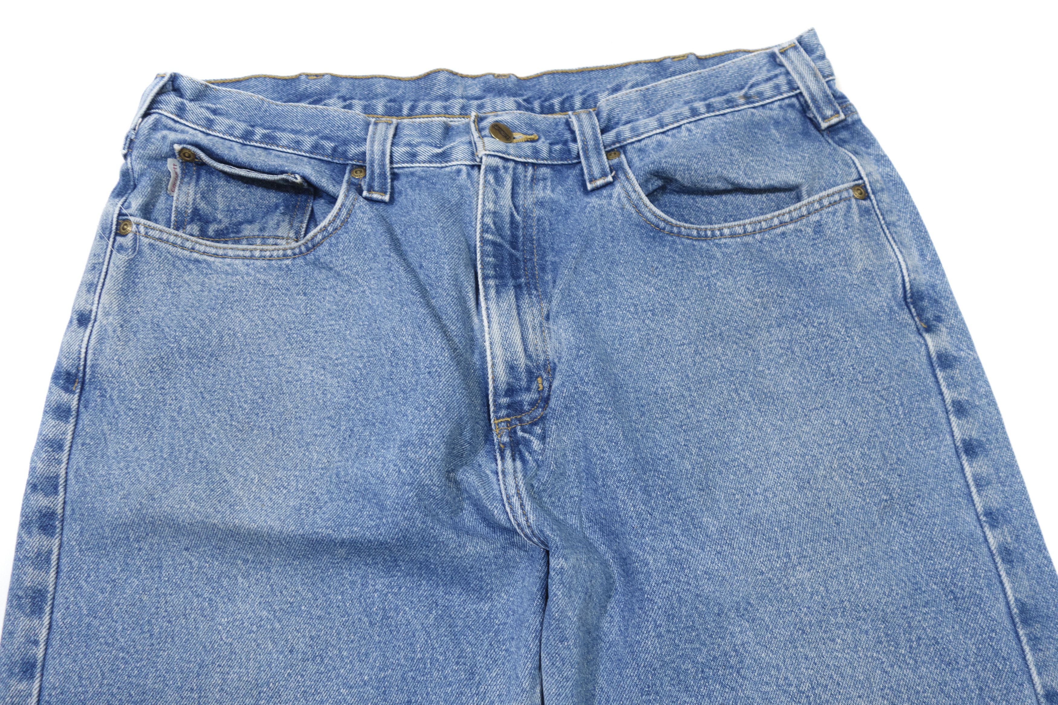 Carhartt 00s Relaxed Fit Straight Light Wash Blue Jeans Size US 35 - 3 Thumbnail