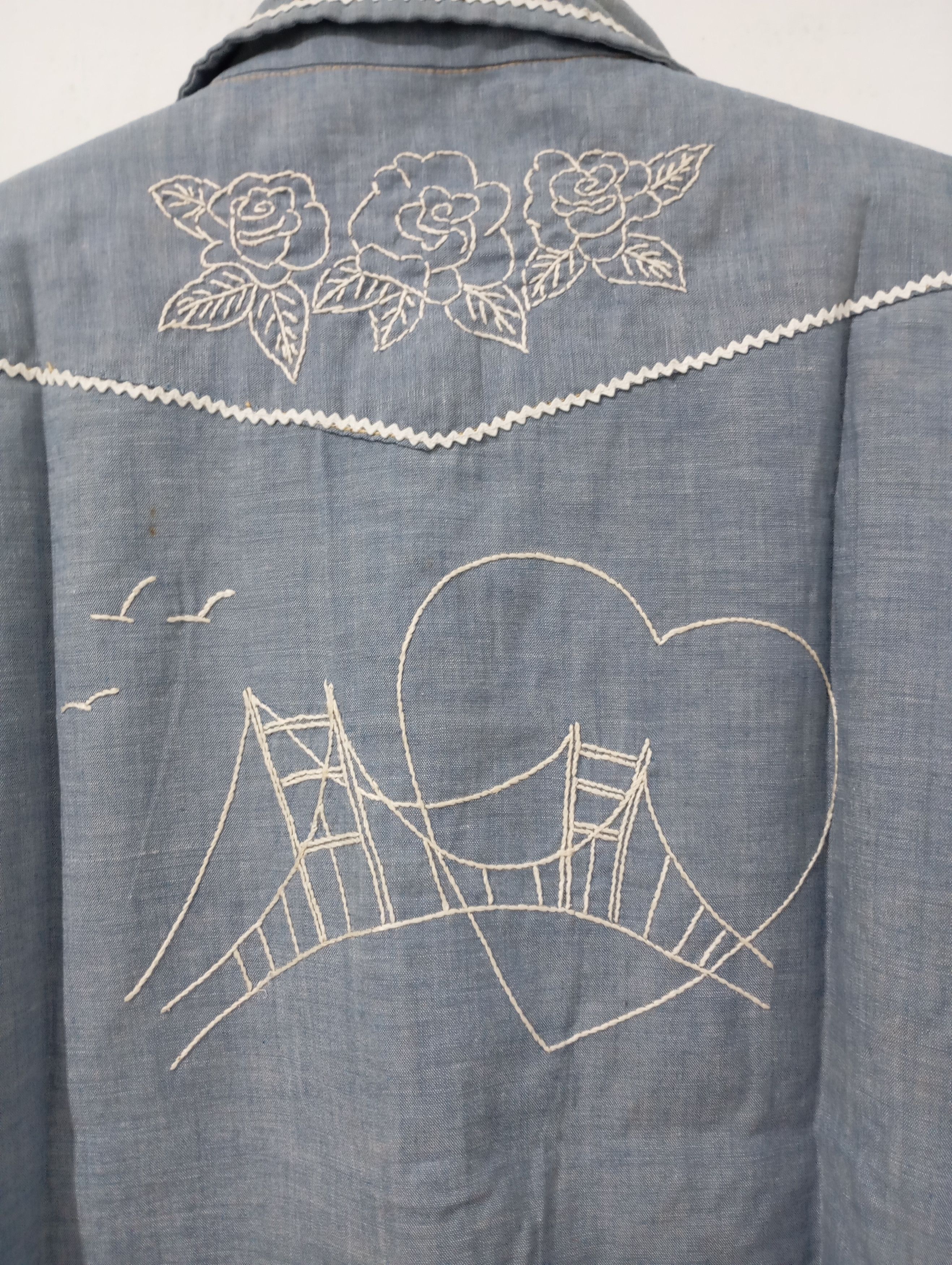 Vintage Vintage Work Shirts Embroidered Made in USA Size M / US 6-8 / IT 42-44 - 2 Thumbnail