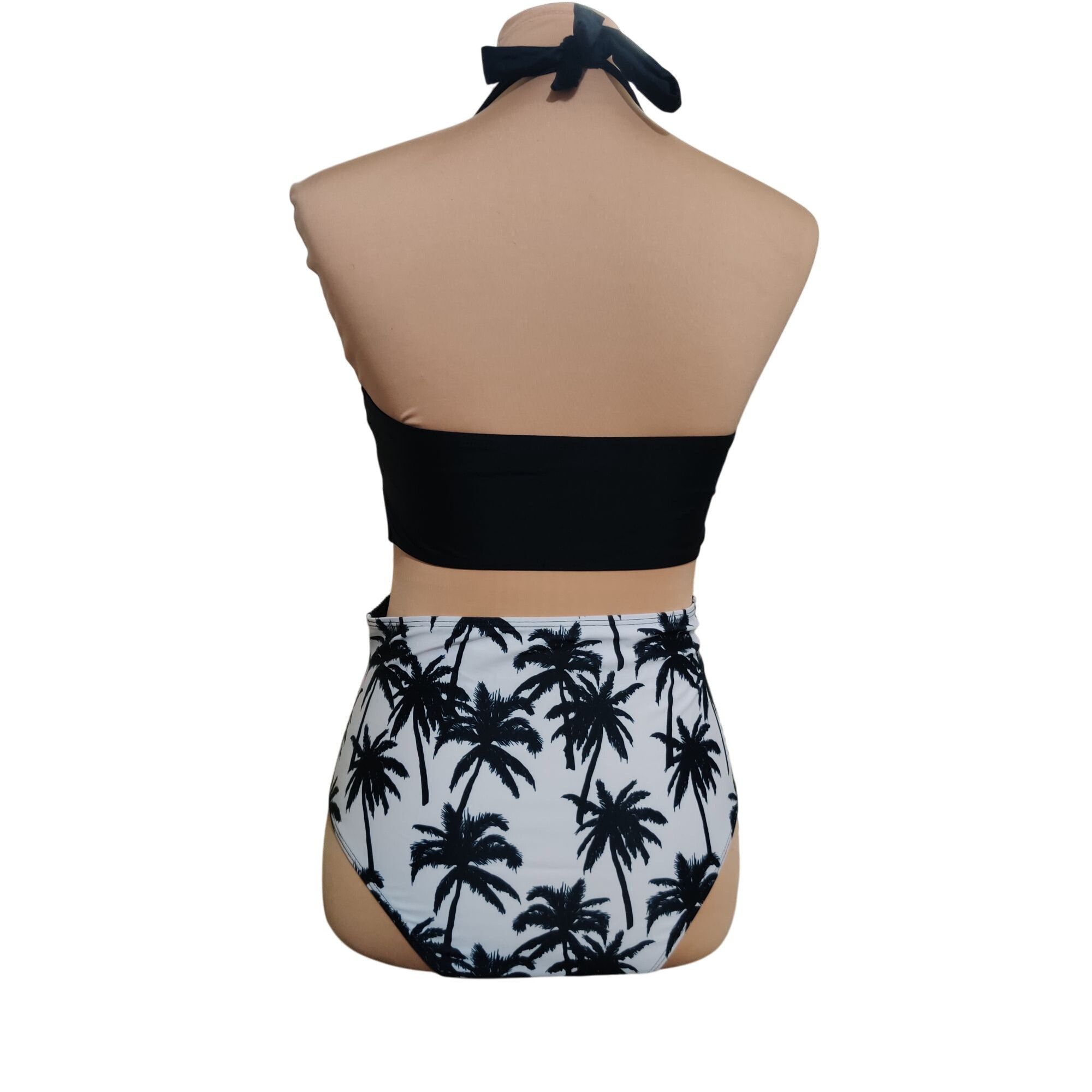 Other Womens Swimsuit Halter Neck Palm Tree Print One Piece Beach Size ONE SIZE - 4 Thumbnail