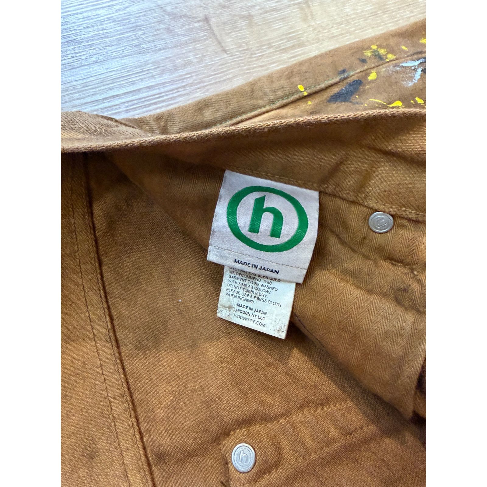 HIDDEN Hidden NY Paint Splatter Jeans Brown Green Logo Size US 34 / EU 50 - 6 Thumbnail